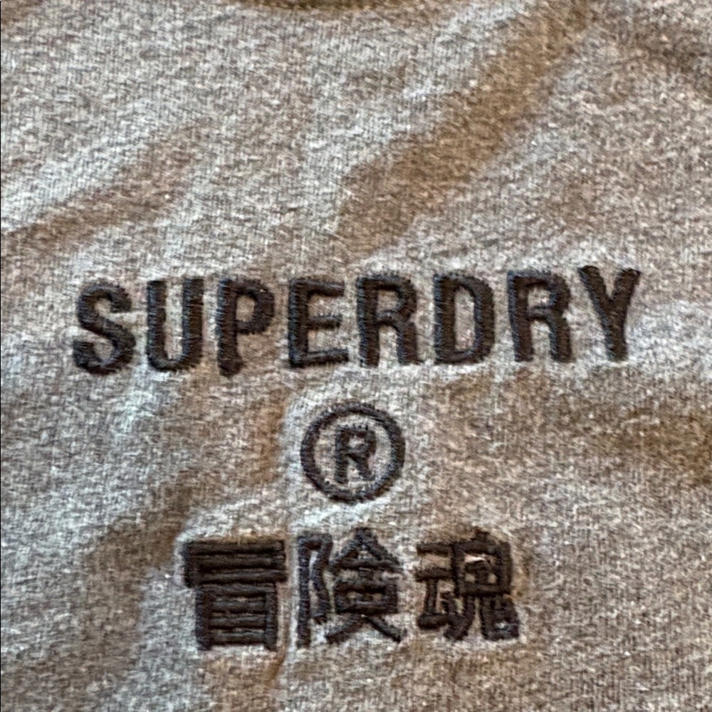 Superdry Charcoal Sleeveless Tee Tank - Picture 2 of 3